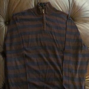 Mock neck zip up sweater